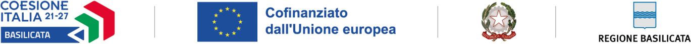 Coesione Italia 21-27 Basilicata - Cofinanziato dall'Unione Europea - Repubblica Italiana - Regione Basilicata